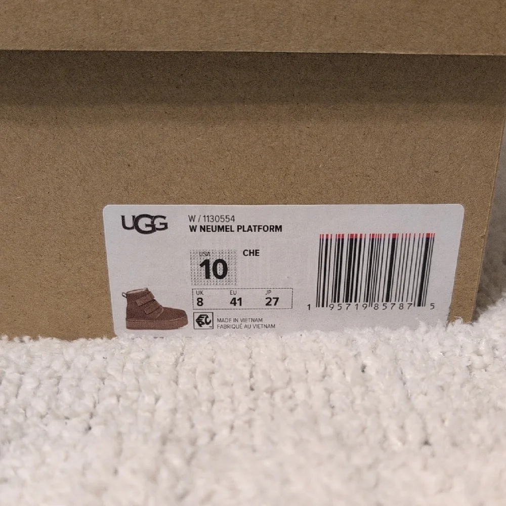 UGG Women's Tan Suede Platform Boots with Straps - Picture 7 of 10